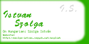 istvan szolga business card